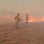 INCENDIO EN CÓRDOBA: RUTA A CARLOS PAZ CORTADA Y BOMBEROS HOSPITALIZADOS